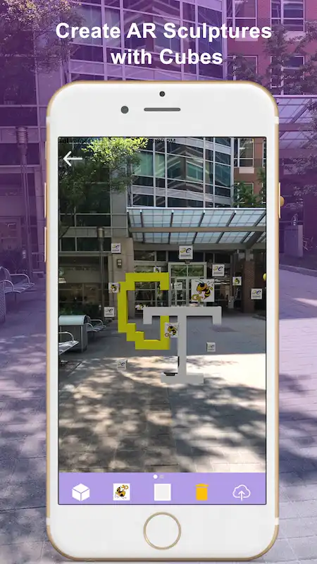 Preview of Invisibile Cities showing an augmented reality sculpture.